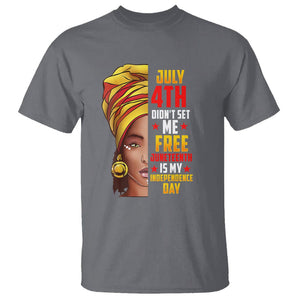 July 4th Juneteenth T Shirt For Women Juneteenth Is My Independence Day TS01 Charcoal Printyourwear