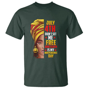 July 4th Juneteenth T Shirt For Women Juneteenth Is My Independence Day TS01 Dark Forest Green Printyourwear