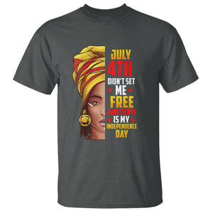 July 4th Juneteenth T Shirt For Women Juneteenth Is My Independence Day TS01 Dark Heather Printyourwear