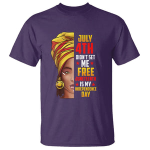 July 4th Juneteenth T Shirt For Women Juneteenth Is My Independence Day TS01 Purple Printyourwear