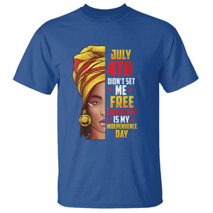 July 4th Juneteenth T Shirt For Women Juneteenth Is My Independence Day TS01 Royal Blue Printyourwear