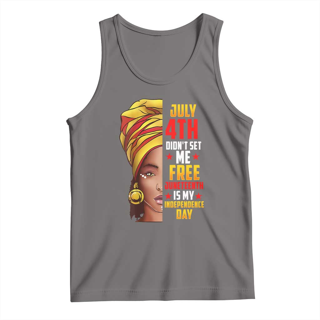 Juneteenth 1866 Tank Top Juneteenth Is My Independence Day for Women TS01 Deep Heather Print Your Wear