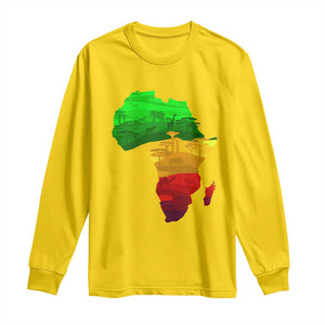 Africa Map Long Sleeve Shirt Green Yellow Red African Pride TS01 Daisy Print Your Wear