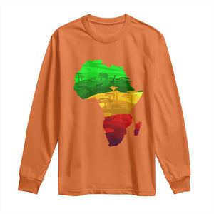 Africa Map Long Sleeve Shirt Green Yellow Red African Pride TS01 Orange Print Your Wear