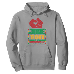 Juneteenth Is My Independence Day Hoodie TS01 Sport Gray Printyourwear