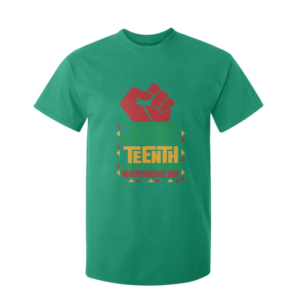 Juneteenth Is My Independence Day T Shirt For Kid Raised Fist TS01 Irish Green Print Your Wear