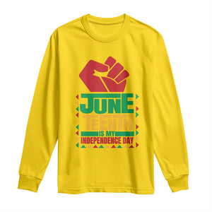 Juneteenth Is My Independence Day Long Sleeve Shirt Raised Fist TS01 Daisy Print Your Wear