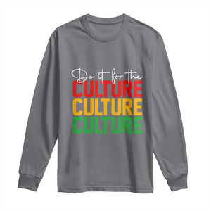 African Pride Long Sleeve Shirt Do It For The Culture TS01 Charcoal Print Your Wear