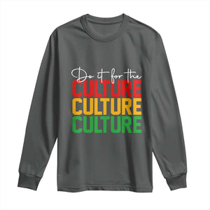 African Pride Long Sleeve Shirt Do It For The Culture TS01 Dark Heather Print Your Wear