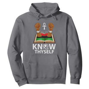 African American History Hoodie Know Thyself TS01 Charcoal Printyourwear