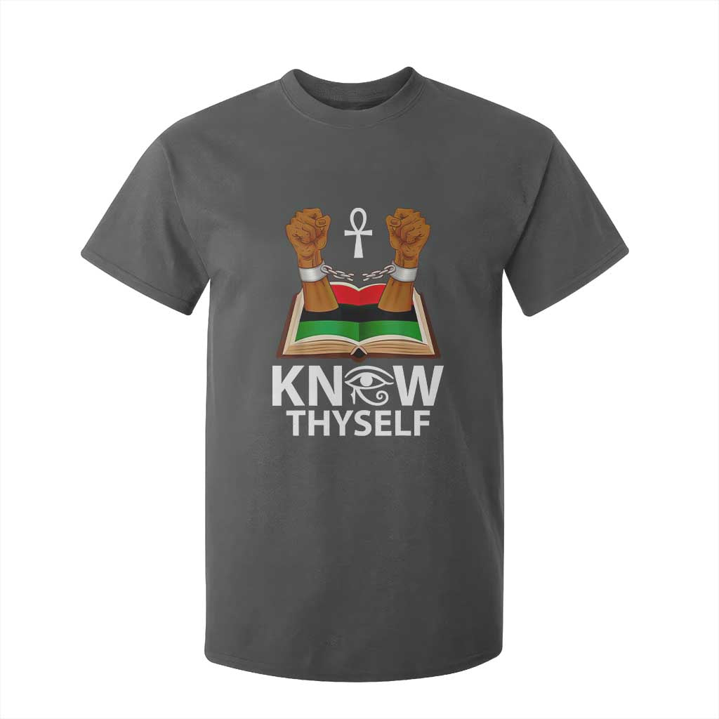 African American History T Shirt For Kid Know Thyself Break The Chains TS01 Dark Heather Print Your Wear