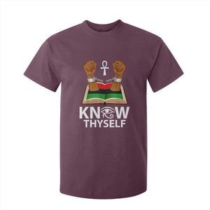 African American History T Shirt For Kid Know Thyself Break The Chains TS01 Maroon Print Your Wear