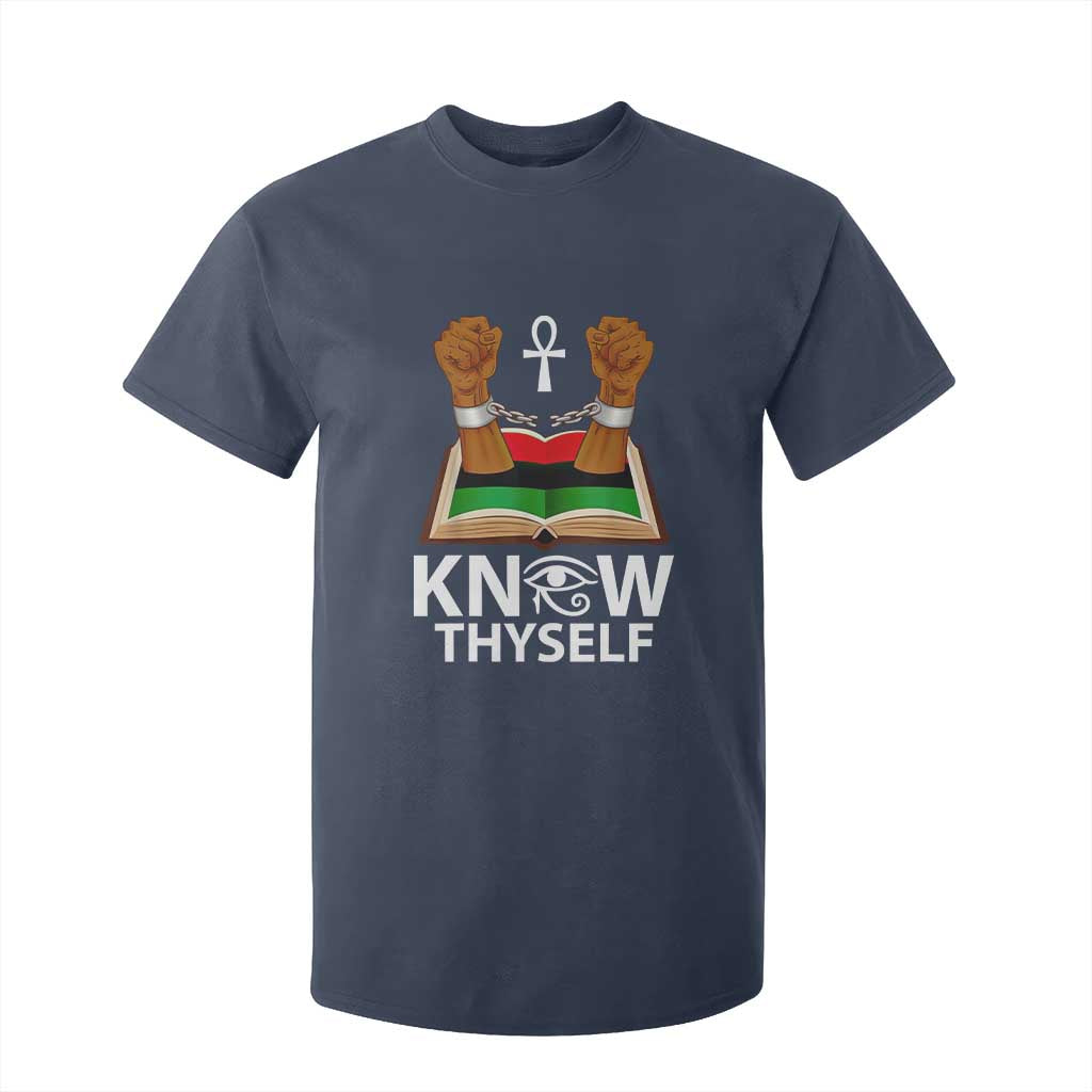 African American History T Shirt For Kid Know Thyself Break The Chains TS01 Navy Print Your Wear