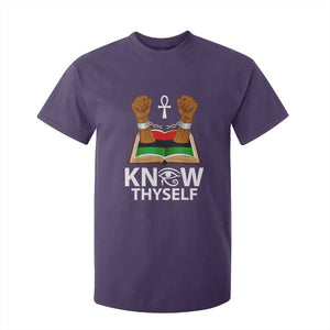African American History T Shirt For Kid Know Thyself Break The Chains TS01 Purple Print Your Wear