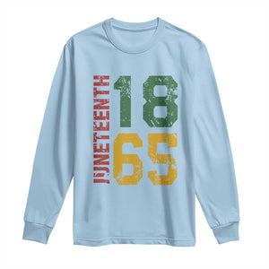 Juneteenth Long Sleeve Shirt Celebrating Freedom In African History Since 1865 TS01 Light Blue Print Your Wear