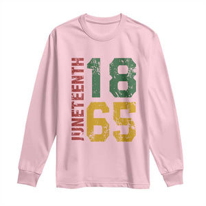 Juneteenth Long Sleeve Shirt Celebrating Freedom In African History Since 1865 TS01 Light Pink Print Your Wear