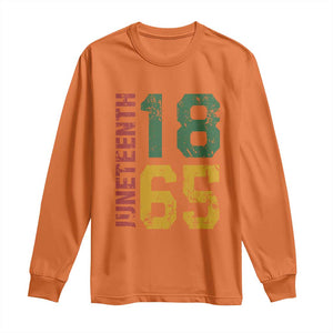 Juneteenth Long Sleeve Shirt Celebrating Freedom In African History Since 1865 TS01 Orange Print Your Wear