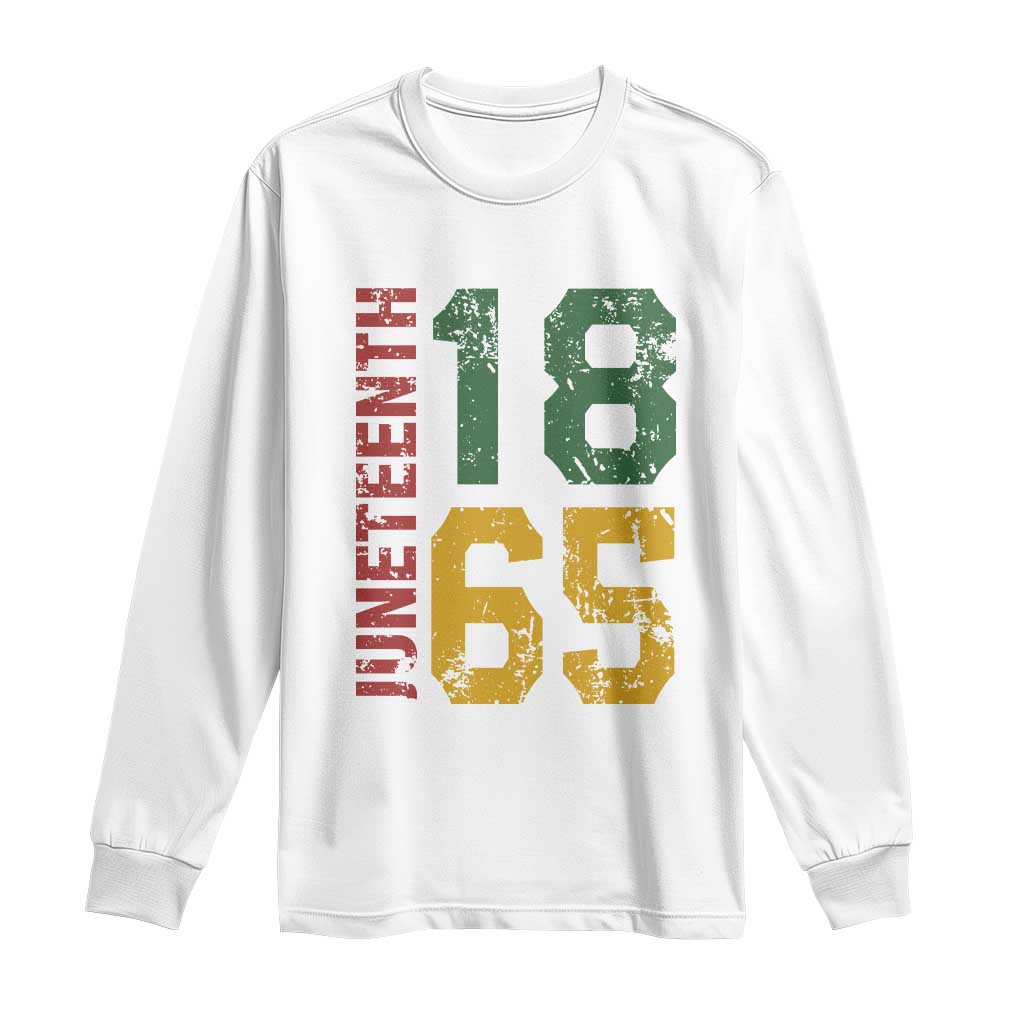 Juneteenth Long Sleeve Shirt Celebrating Freedom In African History Since 1865 TS01 White Print Your Wear