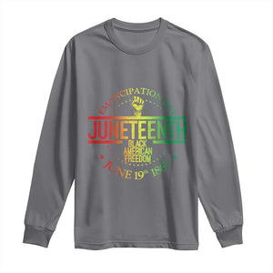 Emancipation Day Juneteenth 1865 Long Sleeve Shirt Black American Freedom History June 19th TS01 Charcoal Print Your Wear