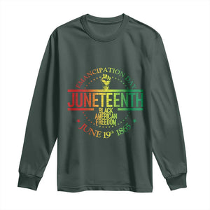 Emancipation Day Juneteenth 1865 Long Sleeve Shirt Black American Freedom History June 19th TS01 Dark Forest Green Print Your Wear