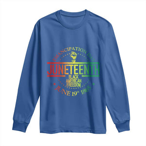 Emancipation Day Juneteenth 1865 Long Sleeve Shirt Black American Freedom History June 19th TS01 Royal Blue Print Your Wear