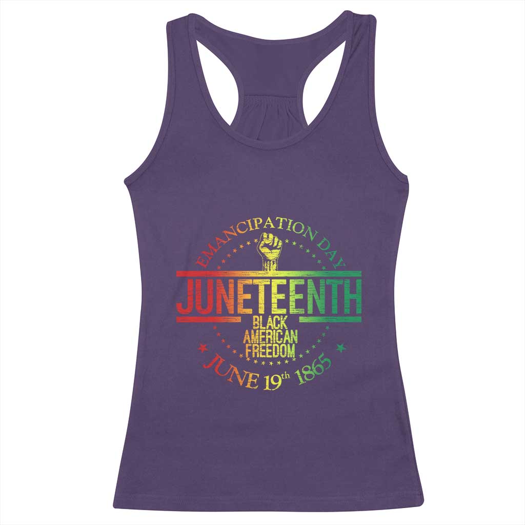 Emancipation Day Juneteenth 1865 Racerback Tank Top Black American Freedom History June 19th TS01 Purple Print Your Wear