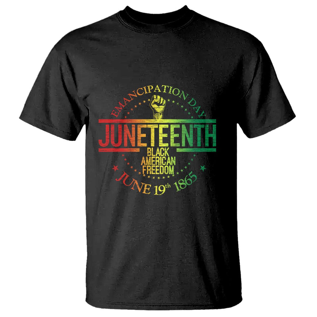 Juneteenth African American Freedom Black History June 19 T Shirt TS01 Black Printyourwear