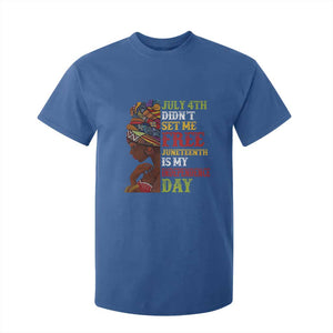 Afro Woman T Shirt For Kid Juneteenth is My Independence Day Not July 4th TS01 Royal Blue Print Your Wear