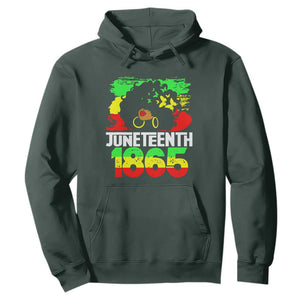 Afro Woman Hoodie Juneteenth 1865 Black Pride TS01 Dark Forest Green Printyourwear