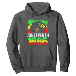 Afro Woman Hoodie Juneteenth 1865 Black Pride TS01 Dark Heather Printyourwear