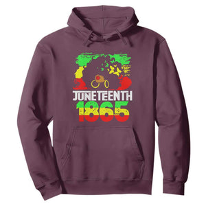 Afro Woman Hoodie Juneteenth 1865 Black Pride TS01 Maroon Printyourwear