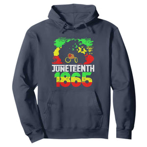 Afro Woman Hoodie Juneteenth 1865 Black Pride TS01 Navy Printyourwear