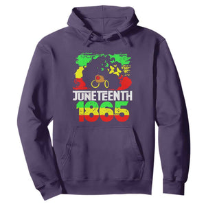 Afro Woman Hoodie Juneteenth 1865 Black Pride TS01 Purple Printyourwear