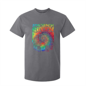 Juneteenth Afro Queen T Shirt For Kid Melanin Black Women Magic Tie Dye TS01 Charcoal Print Your Wear