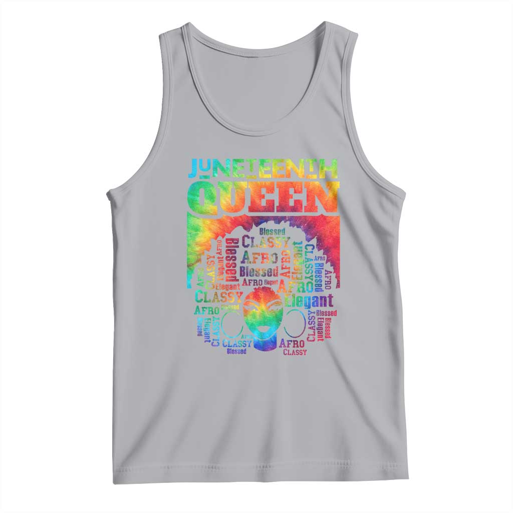 Juneteenth Afro Queen Tank Top Melanin Black Women Magic Tie Dye TS01 Athletic Heather Print Your Wear