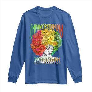 Freeish Since 1865 Juneteenth Long Sleeve Shirt Freedom Day African American June 19th Black Women Floral Hair TS01 Royal Blue Print Your Wear