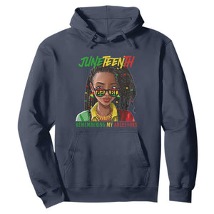 Black Prince Hoodie Juneteenth Loc'd Hair Remembering My Ancestor for Women TS01 Navy Printyourwear