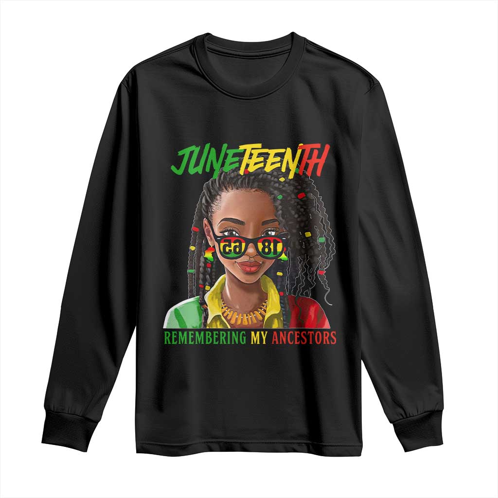 Black Prince Juneteenth 1865 Long Sleeve Shirt Loc'd Hair Remembering My Ancestor for Women TS01 Black Print Your Wear