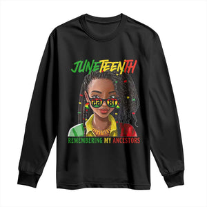 Black Prince Juneteenth 1865 Long Sleeve Shirt Loc'd Hair Remembering My Ancestor for Women TS01 Black Print Your Wear