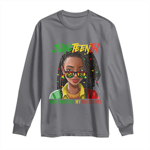 Black Prince Juneteenth 1865 Long Sleeve Shirt Loc'd Hair Remembering My Ancestor for Women TS01 Charcoal Print Your Wear