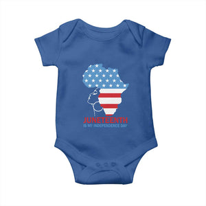 Juneteenth Is My Independence Day Baby Onesie African Woman Not 4th Of July TS01 Royal Blue Print Your Wear