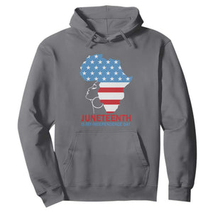 4th Of July Juneteenth Juneteenth Is My Independence Day Hoodie For African Woman TS01 Charcoal Printyourwear