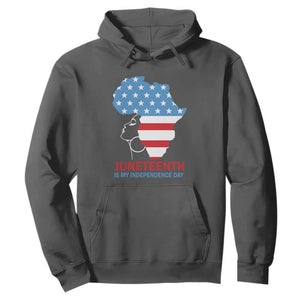 4th Of July Juneteenth Juneteenth Is My Independence Day Hoodie For African Woman TS01 Dark Heather Printyourwear