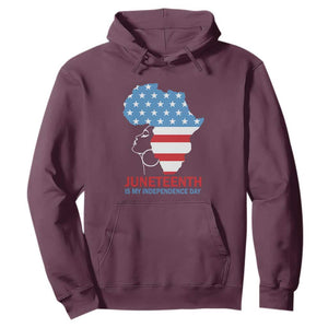 4th Of July Juneteenth Juneteenth Is My Independence Day Hoodie For African Woman TS01 Maroon Printyourwear