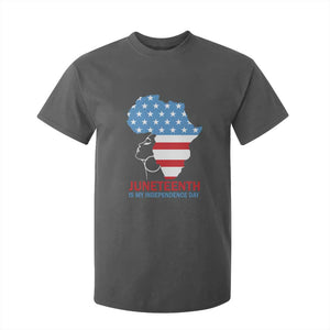 Juneteenth Is My Independence Day T Shirt For Kid African Woman Not 4th Of July TS01 Dark Heather Print Your Wear