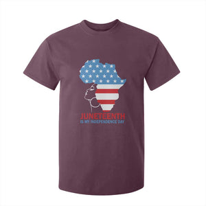 Juneteenth Is My Independence Day T Shirt For Kid African Woman Not 4th Of July TS01 Maroon Print Your Wear