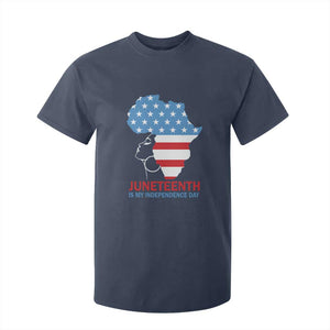 Juneteenth Is My Independence Day T Shirt For Kid African Woman Not 4th Of July TS01 Navy Print Your Wear