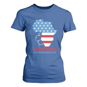 Juneteenth Is My Independence Day T Shirt For Women African Woman Not 4th Of July TS01 Royal Blue Print Your Wear