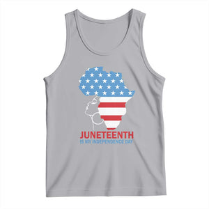 Juneteenth Is My Independence Day Tank Top African Woman Not 4th Of July TS01 Athletic Heather Print Your Wear