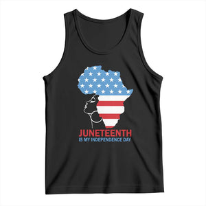 Juneteenth Is My Independence Day Tank Top African Woman Not 4th Of July TS01 Black Print Your Wear